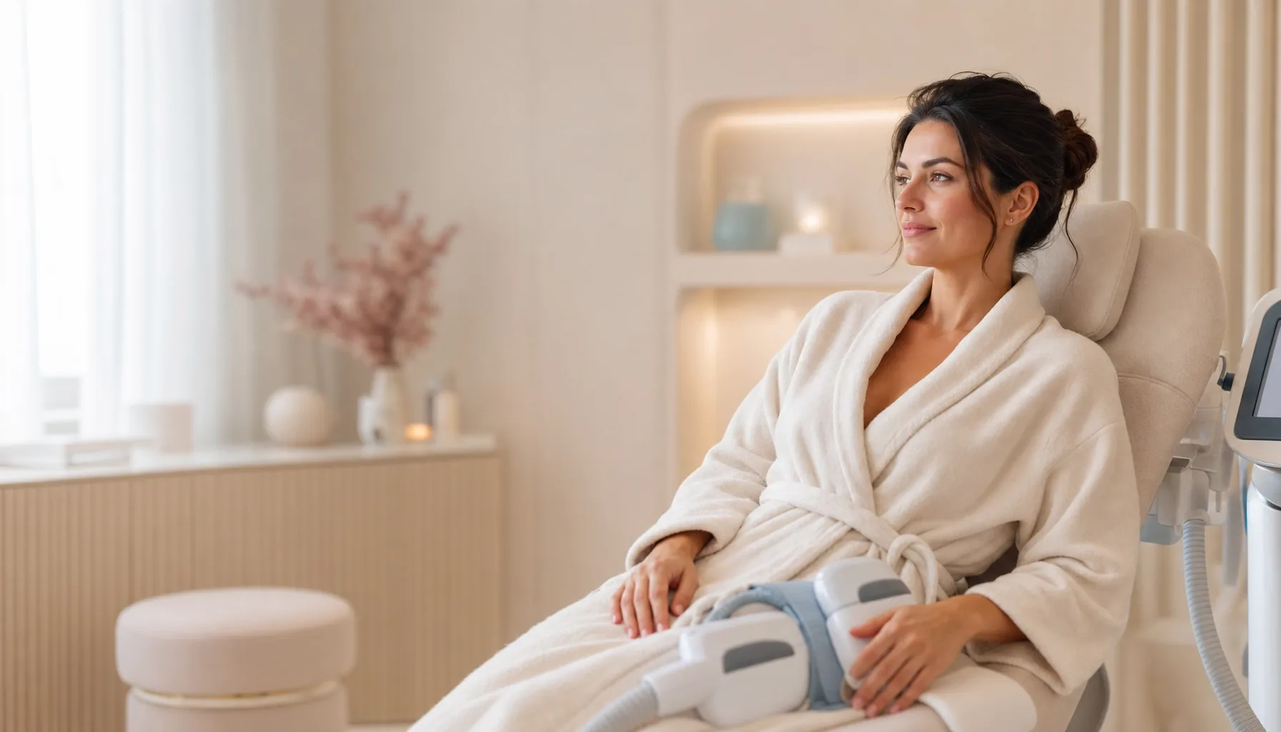 A calm body-contouring treatment room at a CoLaz UK aesthetic clinic