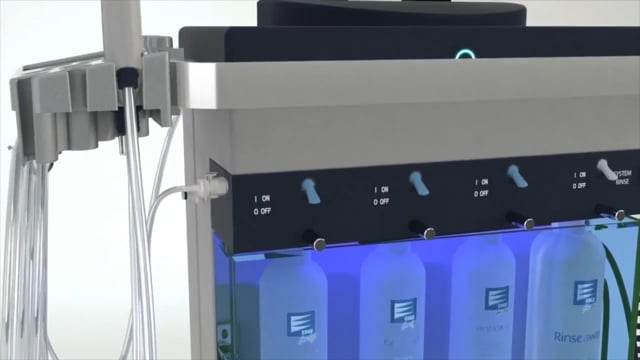 Macro detail of the Hydrafacial machine and serum bottles at coLaz